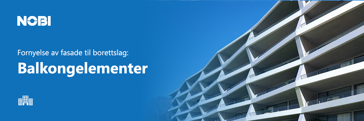 Balkongelement fra NOBI til fornyelse av fasade på et borettslag