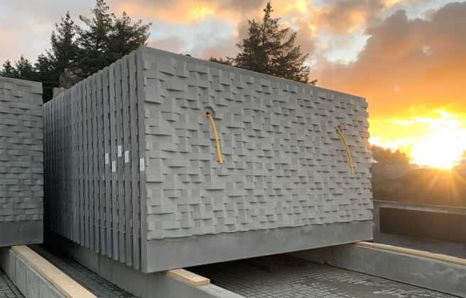 Akustiske veggelement i betong til gang- og sykkeltunnel