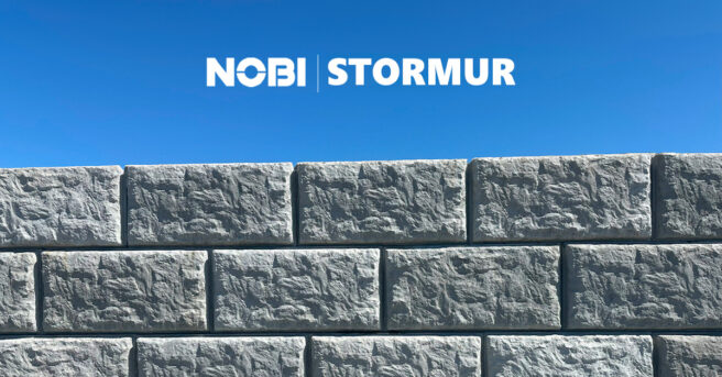NOBI STORMUR - En komplett støttemur i betong med prefabrikkerte betongelementer
