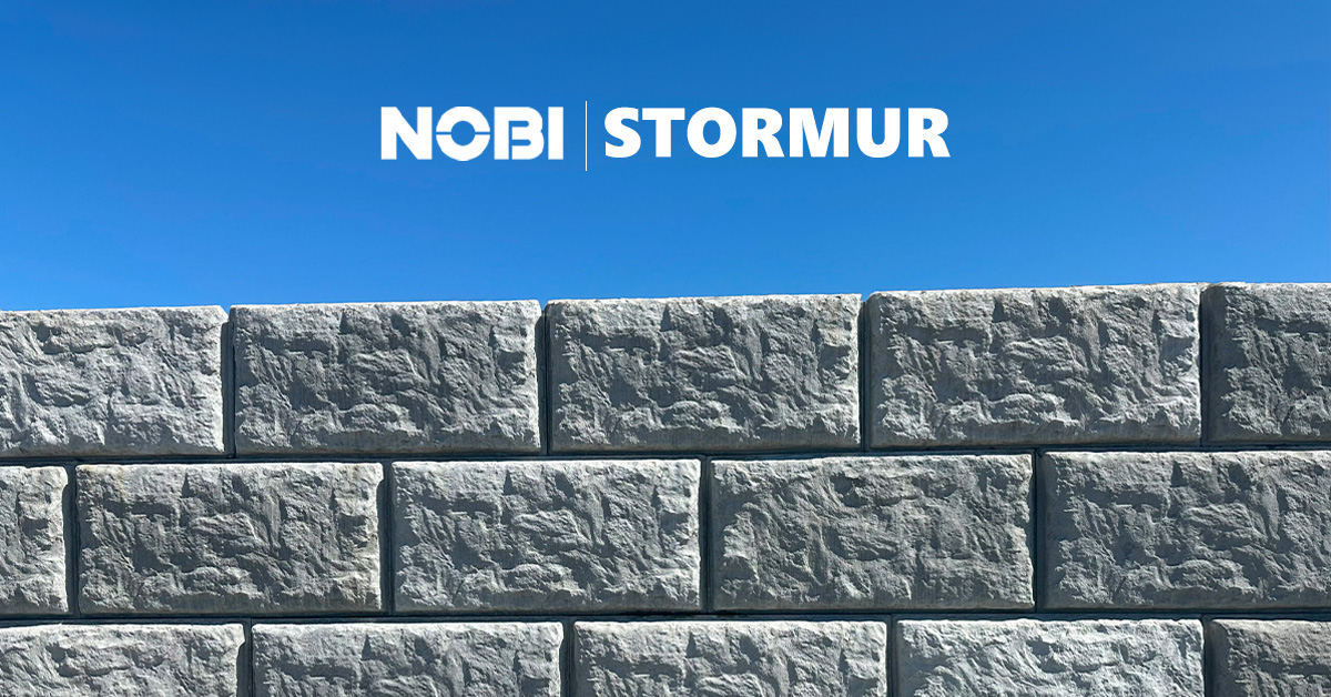 NOBI STORMUR - En komplett støttemur i betong med prefabrikkerte betongelementer
