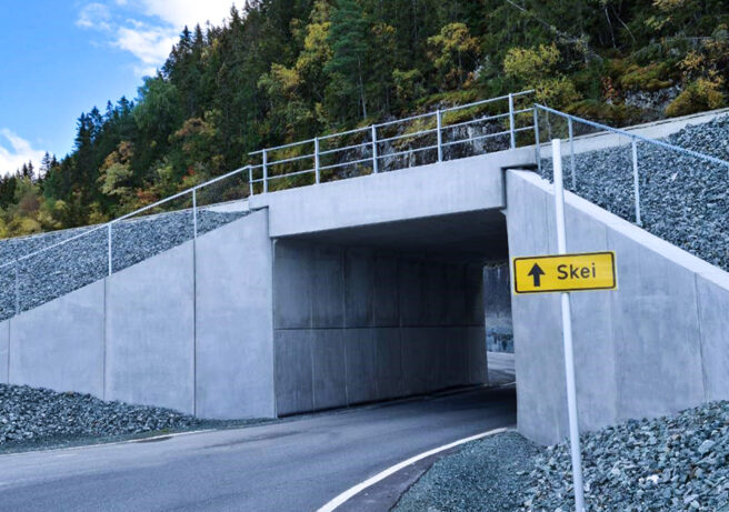 Prefabrikkert jernbanekulvert i betong fra NOBI